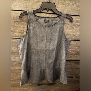 Theory Gray Peplum Top size L